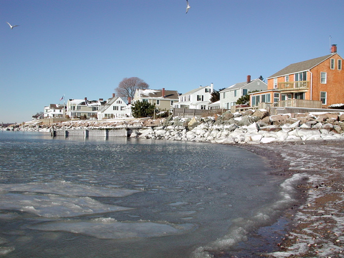 beach in winter